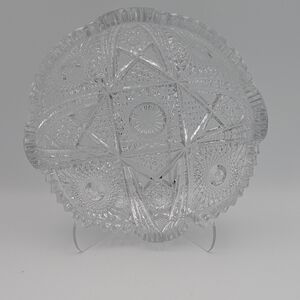Early American Pressed Glass (EAPG) Vintage Sawtooth Edge Catchall Classic Bowl